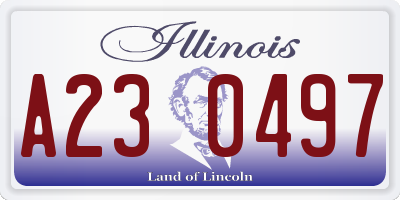 IL license plate A230497