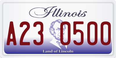 IL license plate A230500