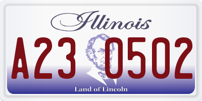 IL license plate A230502