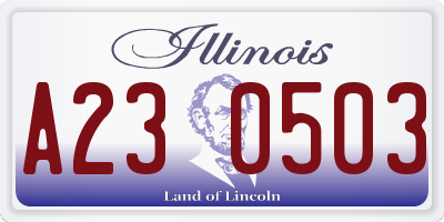 IL license plate A230503