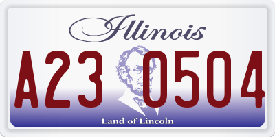 IL license plate A230504