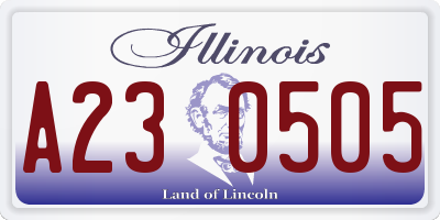 IL license plate A230505