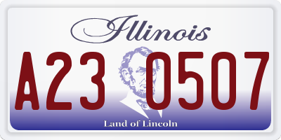 IL license plate A230507