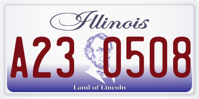 IL license plate A230508