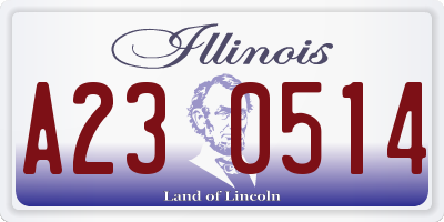 IL license plate A230514