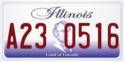 IL license plate A230516