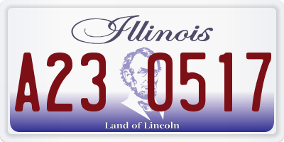 IL license plate A230517
