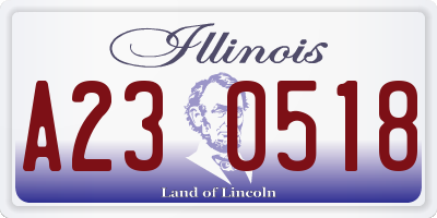 IL license plate A230518