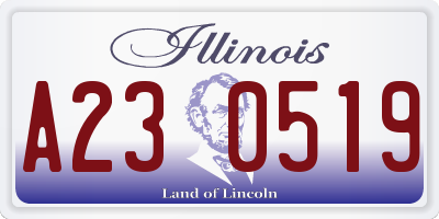 IL license plate A230519