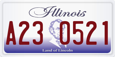 IL license plate A230521