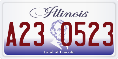 IL license plate A230523