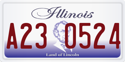 IL license plate A230524