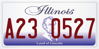 IL license plate A230527