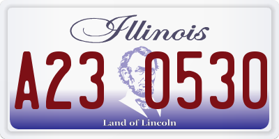 IL license plate A230530