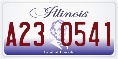IL license plate A230541