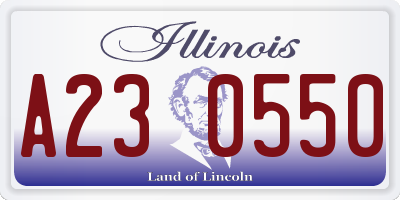 IL license plate A230550