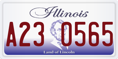 IL license plate A230565