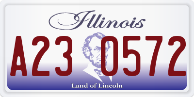 IL license plate A230572