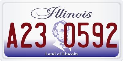 IL license plate A230592