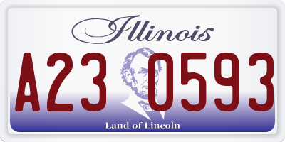 IL license plate A230593