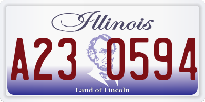 IL license plate A230594