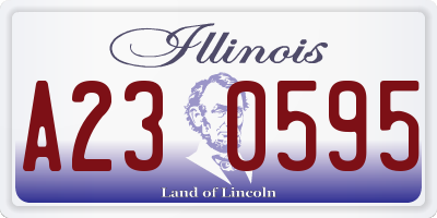 IL license plate A230595