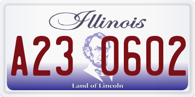 IL license plate A230602