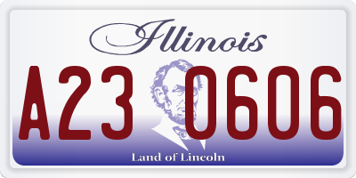 IL license plate A230606