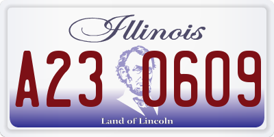 IL license plate A230609
