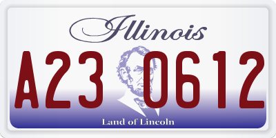IL license plate A230612