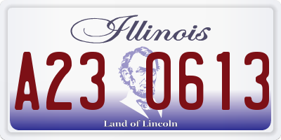 IL license plate A230613