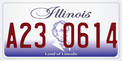 IL license plate A230614