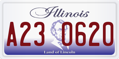 IL license plate A230620