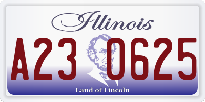 IL license plate A230625