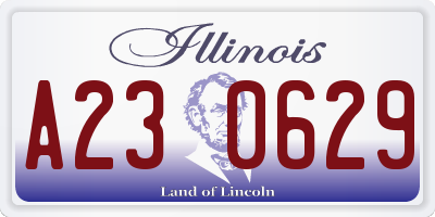 IL license plate A230629