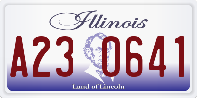 IL license plate A230641