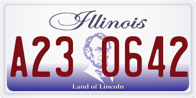 IL license plate A230642