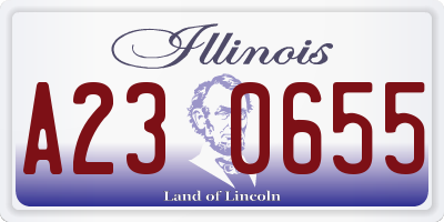 IL license plate A230655
