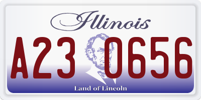 IL license plate A230656