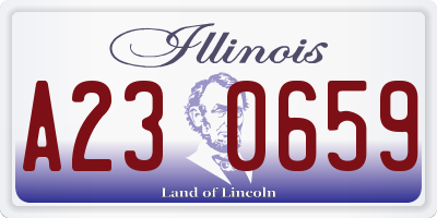 IL license plate A230659