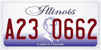 IL license plate A230662