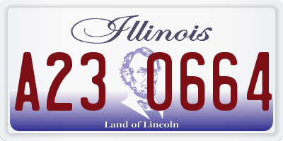 IL license plate A230664