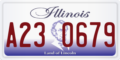 IL license plate A230679