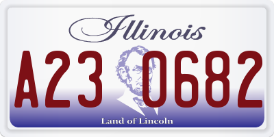 IL license plate A230682