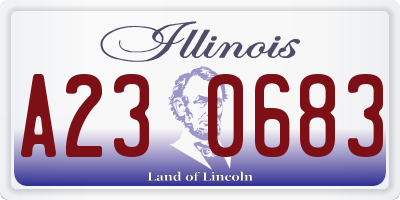 IL license plate A230683