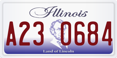IL license plate A230684