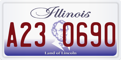 IL license plate A230690