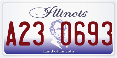 IL license plate A230693