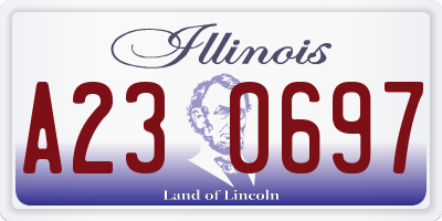 IL license plate A230697