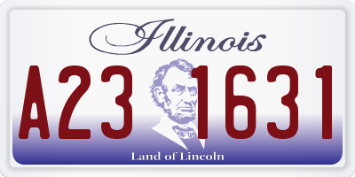 IL license plate A231631
